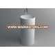 CK3001 China Wash Basin Price Engineered Solid Stone sink white freestanding wash basin