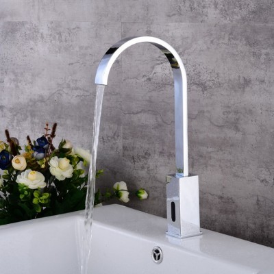 Goose Neck Cold Only Automatic Sensor Faucet Grifo Lavabo